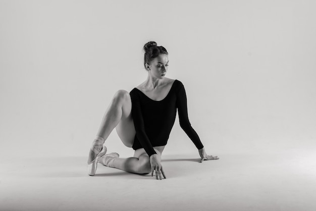 Modern style ballet dancer posing