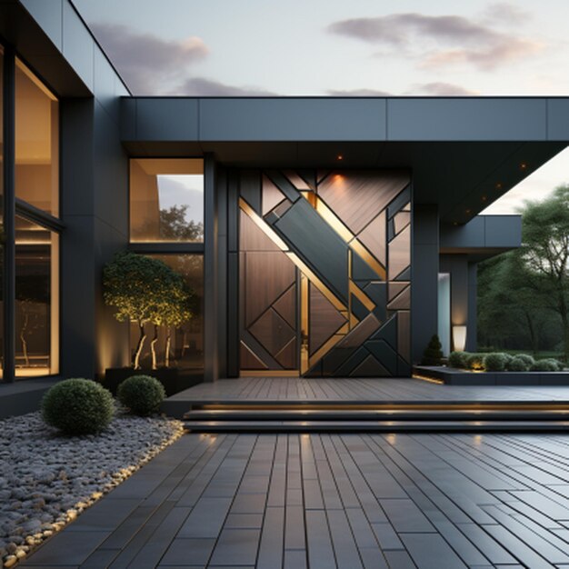 modern style entrance