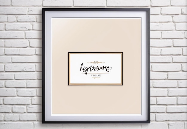 modern style living room with blank picture frame