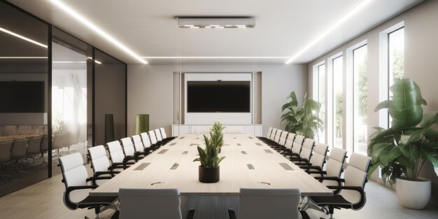 Photo modern stylish conference room design ai generated