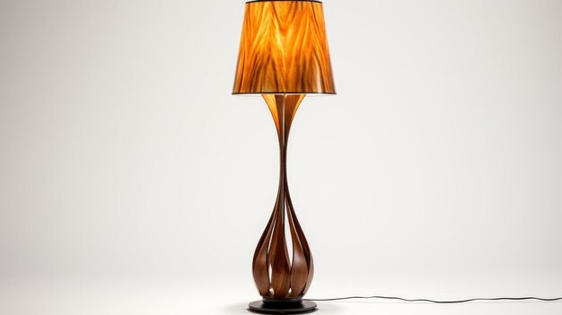 Modern Stylish Floor Lamp on White Background