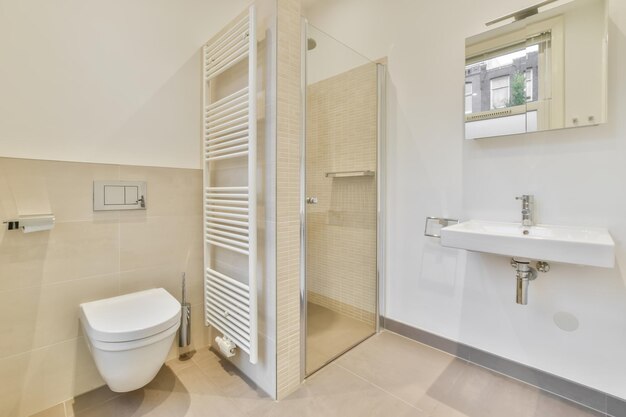 Photo modern stylish white bathroom