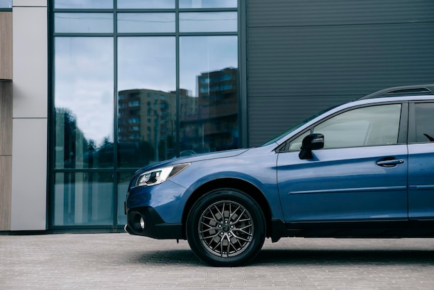 Modern subcompact crossover SUV  beautiful wheels.