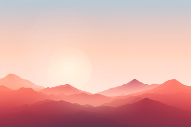 Photo modern sunset background copy space mockup