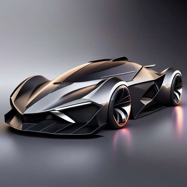 Modern super car with design concept generative ai