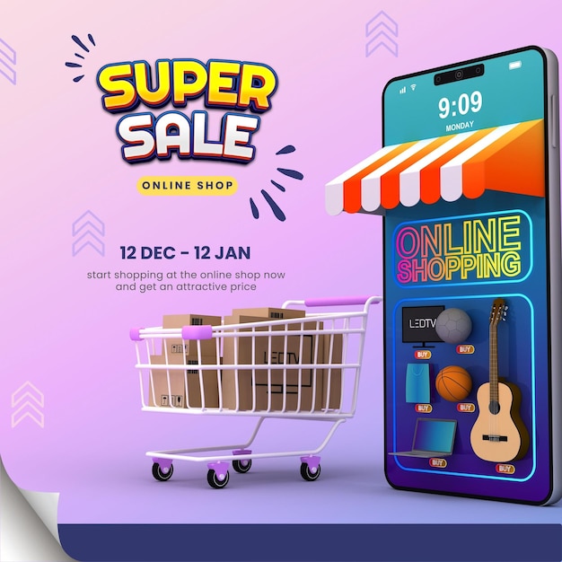 modern super sale promo