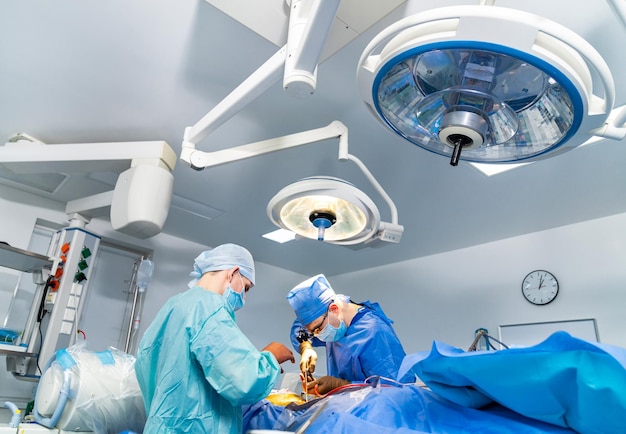 Modern surgeon specialists ward Surgery professional medical specialists working in emergency hospital