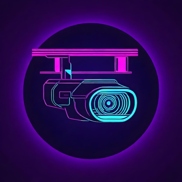 Modern Surveillance Camera Icon Vector Illustration