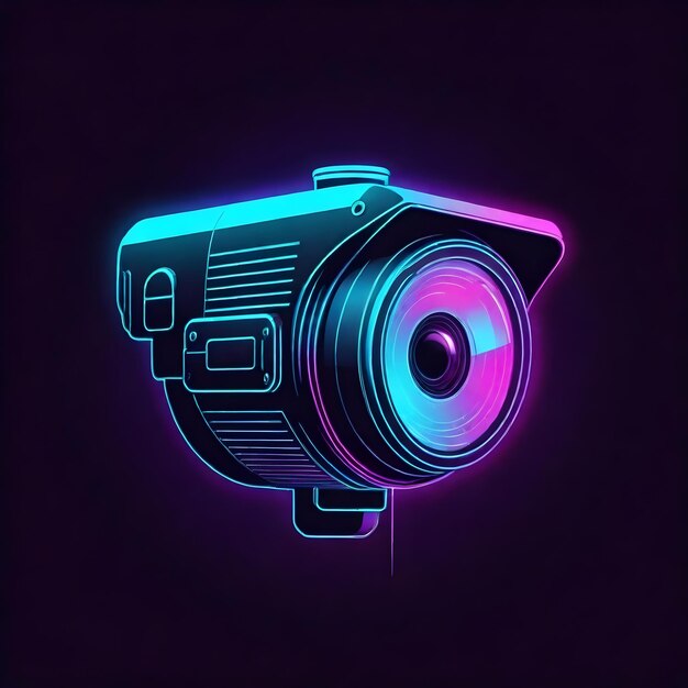 Modern Surveillance Camera Icon Vector Illustration