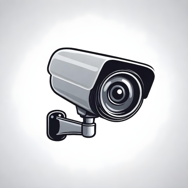 Photo modern surveillance camera icon vector illustration