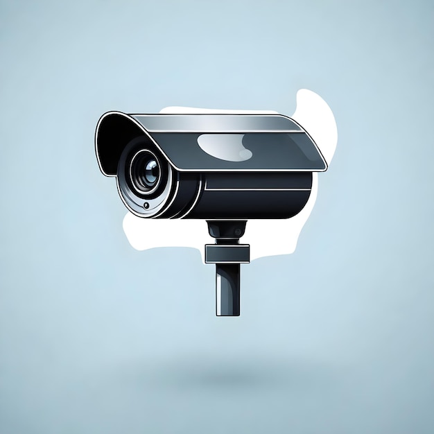 Modern Surveillance Camera Icon Vector Illustration