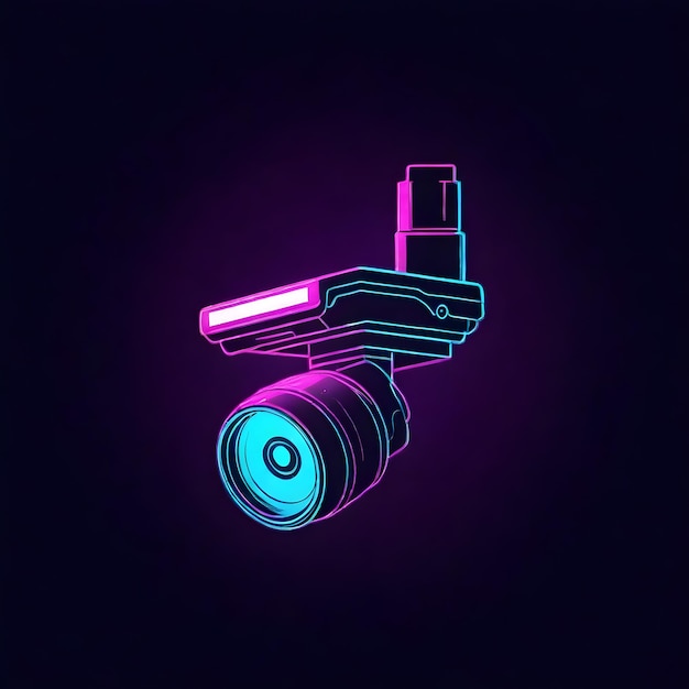 Modern Surveillance Camera Icon Vector Illustration