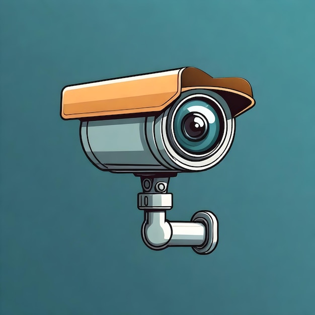 Modern Surveillance Camera Icon Vector Illustration