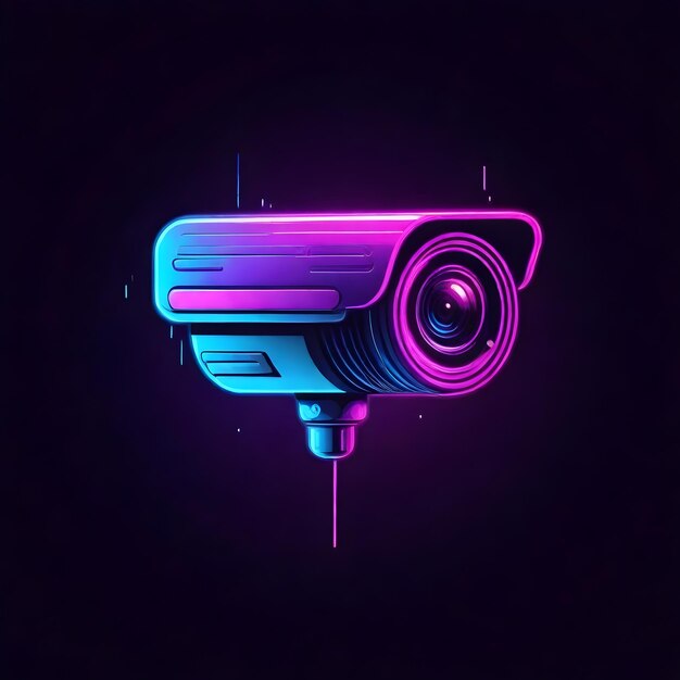 Modern Surveillance Camera Icon Vector Illustration