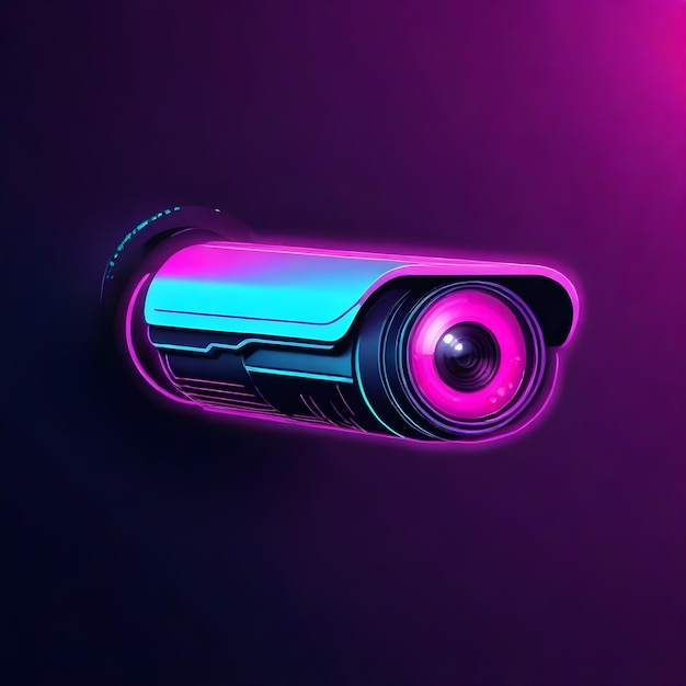 Modern Surveillance Camera Icon Vector Illustration