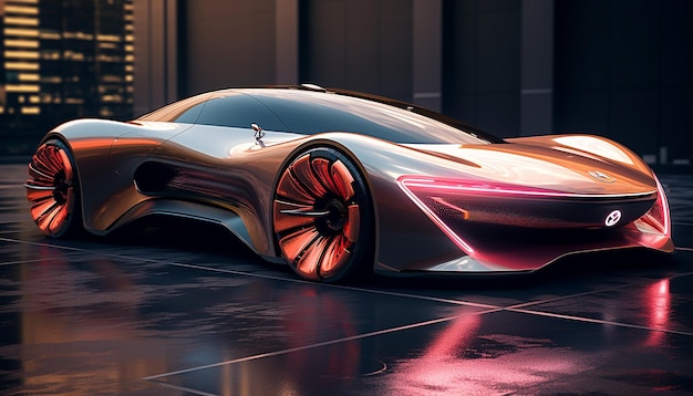 Modern technologisch auto-ontwerp futuristisch concept