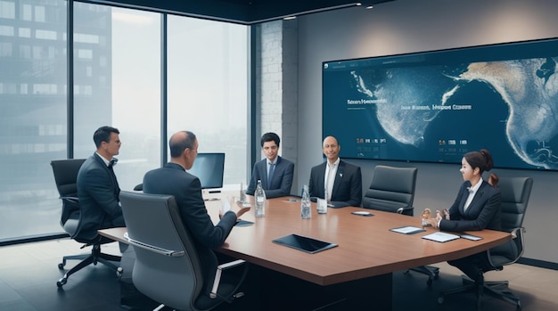 Modern Technology Boardroom