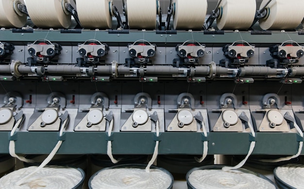写真 現代の繊維産業生産ライン