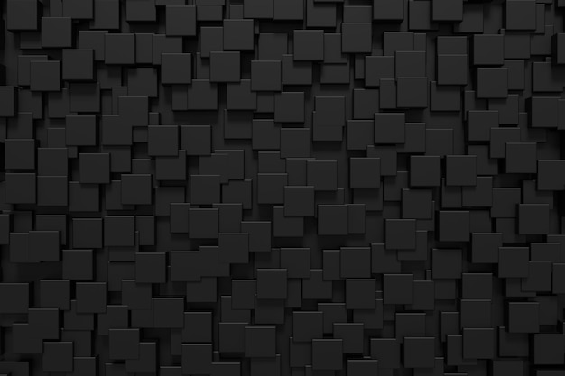 Modern tile wall Darkness background design 3D rendering