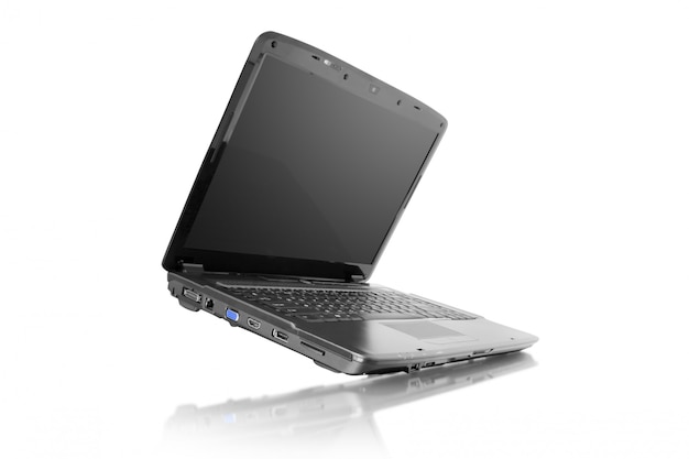 Modern tilt laptop isolated