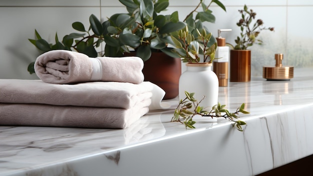 Modern toilet bowl in stylish bathroom interior