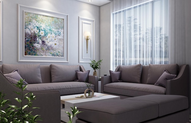 Photo a modern touch drawing room with best quality interiorsjpg