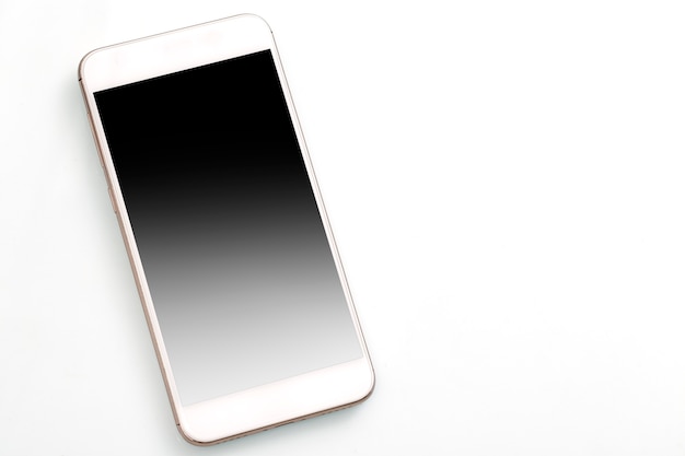 modern touchscreen smartphone on white
