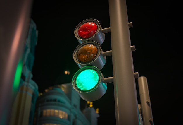 Photo modern traffic lights