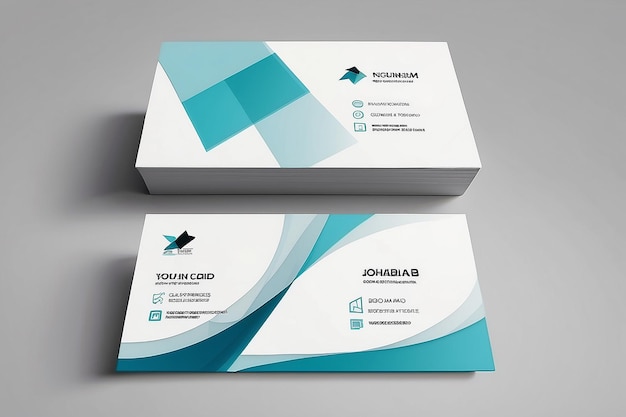 Photo modern transparent business card template