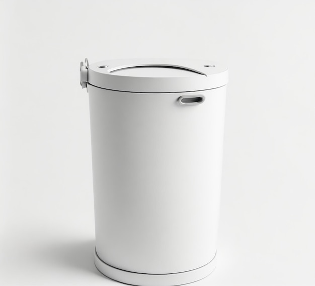 Modern Trash Bin Isolated on White Background