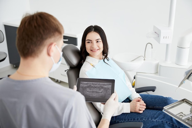 Modern treatment in professional dental clinic