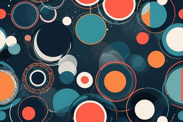 Photo modern and trendy background abstract geometric design with lots of circles of different sizes