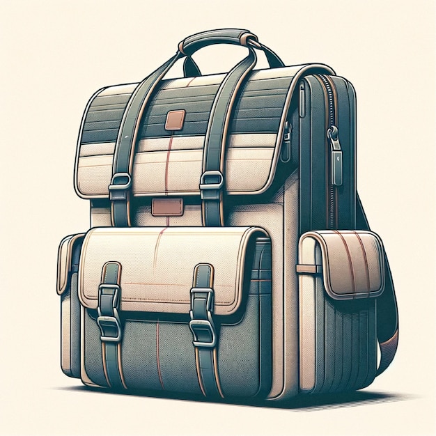 Modern and trendy school bag vector illustration designed with the latest fashion and functionality