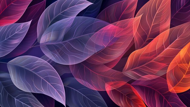 Modern Tropical Leaves Background