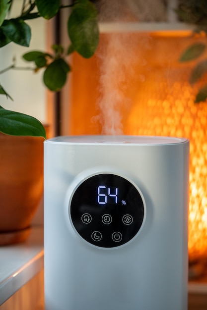 Фото Современный ультразвуковой увлажнитель воздуха увлажняет сухой воздух в комнате для людей домашних животных растений комфорта жизни
