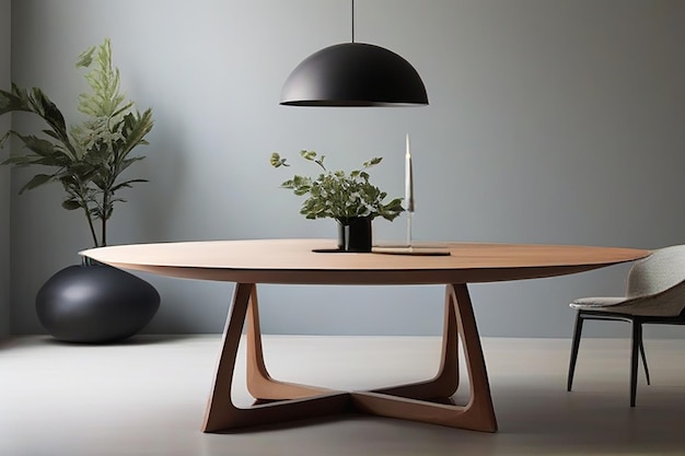 Foto modern unconventional shapes in minimalist style unique dining table