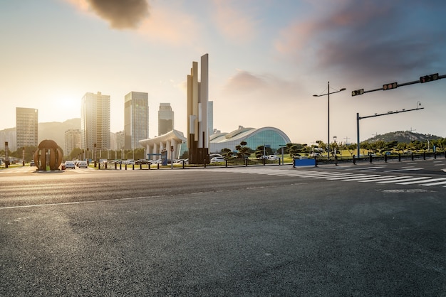 Modern urban architectural landscape of Lianyungang, Jiangsu, China