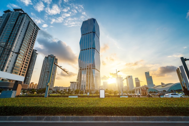 Modern urban architectural landscape of Lianyungang, Jiangsu, China