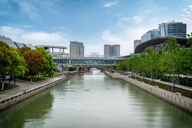 中国蘇州の現代都市建築景観