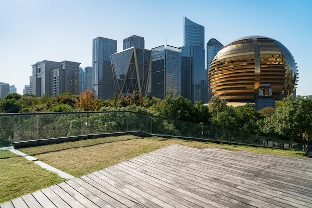 Modern urban architecture, Financial Center Plaza in Hangzhou, China