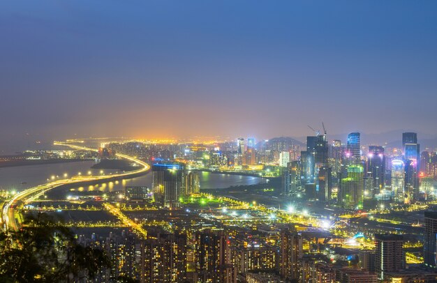 사진 심천, 중국의 현대 도시 건축 풍경