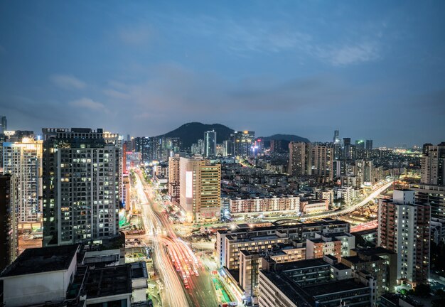 Paesaggio moderno di architettura urbana a shenzhen, cina