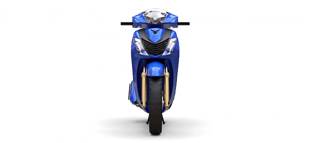 Modern urban blue moped