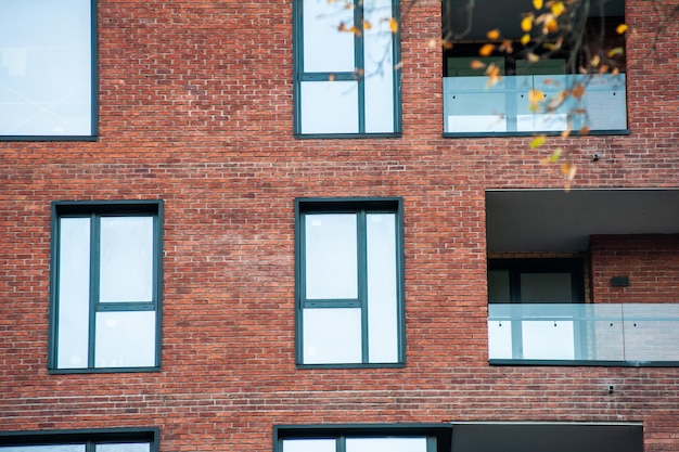 Modern urban building with modern facade decoration