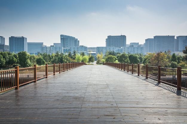中国嘉興の近代的な都市景観