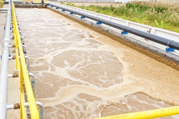 Modern urban wastewater treatment plant.