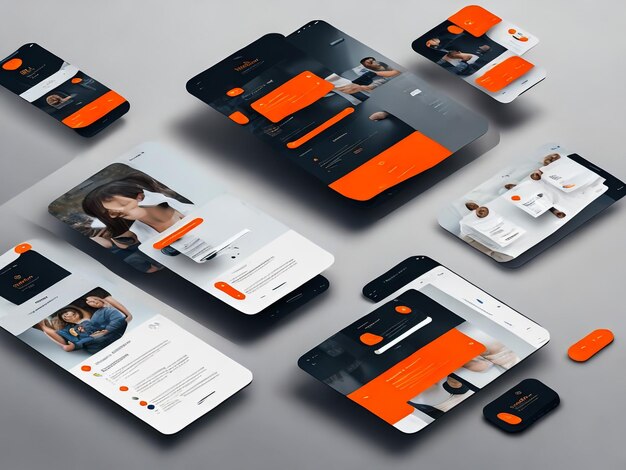 Modern user interface design template Mockups UI UX Design Website Design Mockups