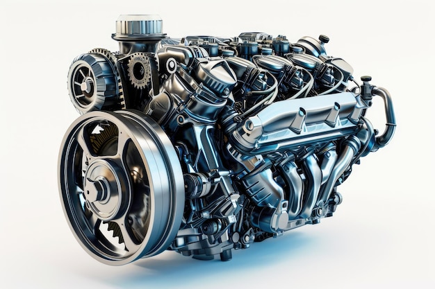 Фото Современный автомобильный двигатель v8 для ремонта и технического обслуживания