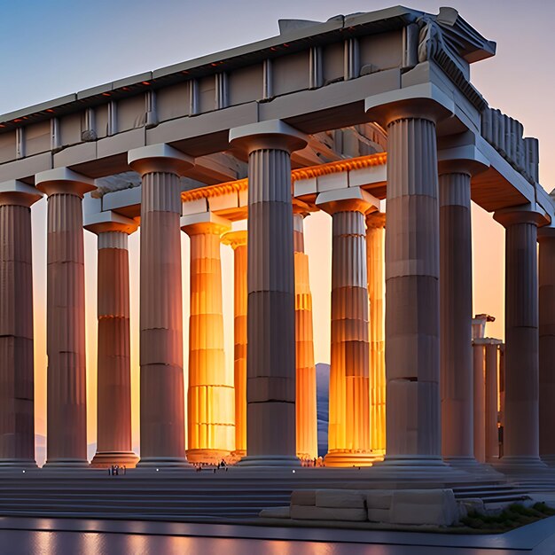 Modern van het Parthenon in Athene