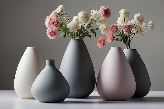 柔らかい美学を持つ近代的な花瓶
